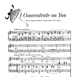 Ноты Cole Porter - I concentrate on you - предпросмотр