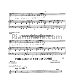 Ноты Frank Sinatra - The best is yet to come - предпросмотр