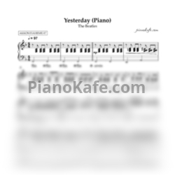Ноты The Beatles - Yesterday (Аккомпанемент) - предпросмотр