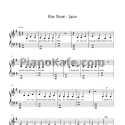 Ноты Lauv - For now - предпросмотр