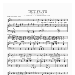 Ноты Elvis Presley - Tutti frutti - предпросмотр