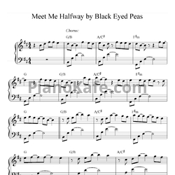 Ноты The Black Eyed Peas - Meet me halfway - предпросмотр
