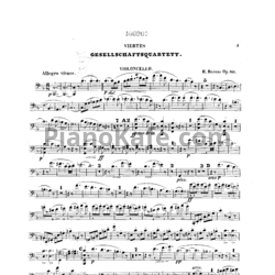 Ноты Г. Беренс - Gesellschaftsquartett (Виолончель, Op. 80) - предпросмотр