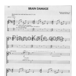 Ноты Pink Floyd - Brain damage (Guitar tabs) - предпросмотр