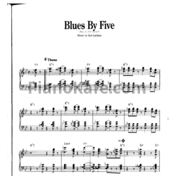 Ноты Red Garland - Blue by five - предпросмотр