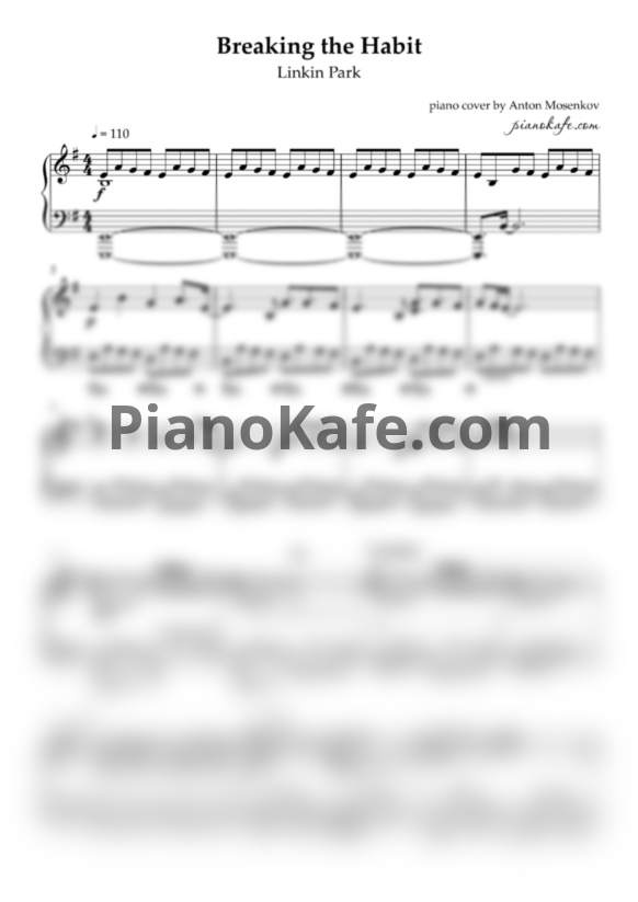 Ноты Bel Suono - Breaking the Habit - PianoKafe.com