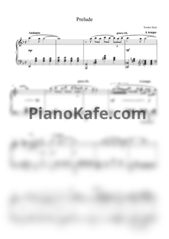Ноты Фёдор Бирючев aka Teodor Doré - Prelude - PianoKafe.com