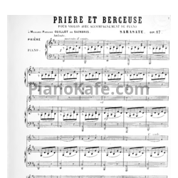 Ноты Пабло де Сарасате - Молитва и колыбельная (Соч. 17) - предпросмотр