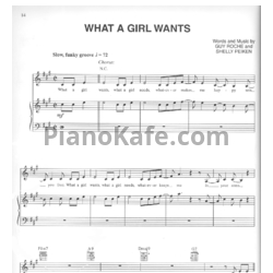 Ноты Christina Aguilera - What a girl wants - предпросмотр