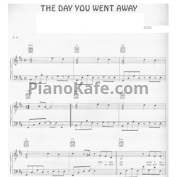 Ноты M2M - The day you went away