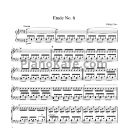 Ноты Philip Glass - Etude №6 - предпросмотр