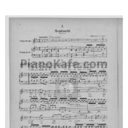 Ноты И. Брамс - Песня `Лунная ночь` (`Mondnacht`) (WoO 21) - предпросмотр