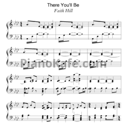 Ноты Faith Hill - There you'll be - предпросмотр
