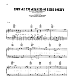 Ноты Backstreet Boys - Show me the meaning of being lonely - предпросмотр