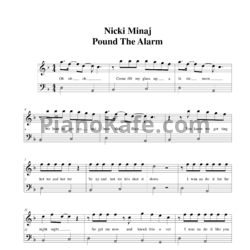 Ноты Nicki Minaj - Pound the alarm - предпросмотр