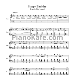Ноты Kygo & John Legend - Happy Birthday - предпросмотр