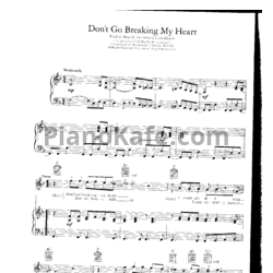 Ноты Elton John - Don't go breaking my heart - предпросмотр