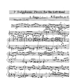 Ноты Николай Капустин - 7 полифонических пьес для левой руки (Op. 87) - предпросмотр