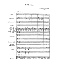 Ноты Камиль Сен-Санс - Фантазия "Африка" для фортепиано с оркестром (Op. 89) - предпросмотр