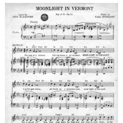 Ноты Frank Sinatra - Moonlight in Vermont - предпросмотр