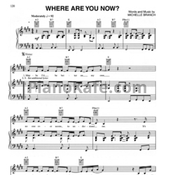 Ноты Michelle Branch - Where are you now