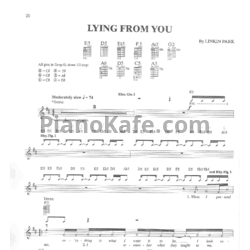 Ноты Linkin Park - Lying from you (Версия 2) - предпросмотр