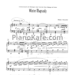 Ноты Dennis Alexander - Winter rhapsody - предпросмотр