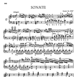 Ноты В. Моцарт - Соната №17 фа мажор К. 547а - предпросмотр