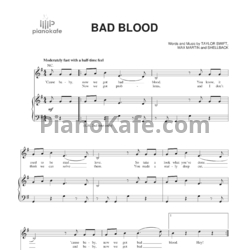 Ноты Taylor Swift feat. Kendrick Lamar - Bad blood - предпросмотр