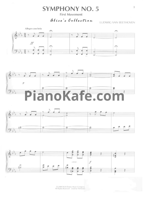 Ноты Fantasia 2000 (Piano solo) - PianoKafe.com