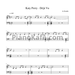 Ноты Katy Perry - Deja vu - предпросмотр