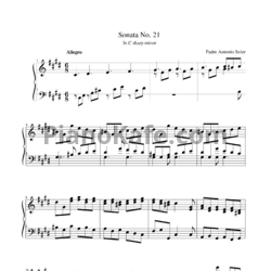 Ноты Antonio Soler - Sonata No. 21 in C# minor - предпросмотр