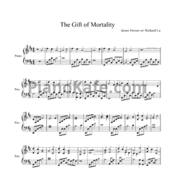 Ноты James Horner - The gift of mortality - предпросмотр