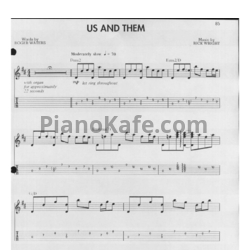 Ноты Pink Floyd - Us and them (Guitar tabs) - предпросмотр