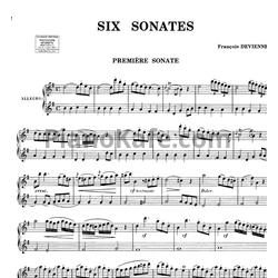 Ноты Франсуа Девьен - 6 сонат для дуэта флейт - предпросмотр