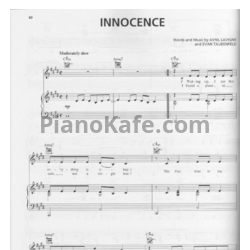 Ноты Avril Lavigne - Innocence