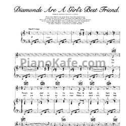 Ноты Marilyn Monroe - Diamonds are a girl's best friend