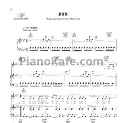 Ноты Amy Macdonald - Run - предпросмотр