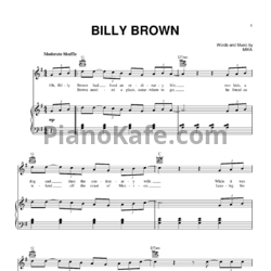 Ноты Mika - Billy brown - предпросмотр