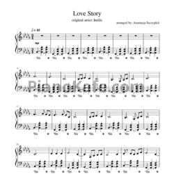 Ноты Indila - Love story - предпросмотр