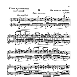 Ноты Сергей Рахманинов - Музыкальный момент №2 es-moll (Op. 16, первое изложение) - предпросмотр