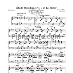 Ноты Стефан Хеллер - Мелодический этюд (Op. 16, №7) ми-бемоль минор - предпросмотр