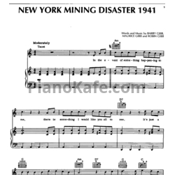 Ноты Bee Gees - New York mining disaster 1941 - предпросмотр