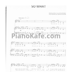 Ноты Pink - So what - предпросмотр