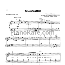 Ноты Celine Dion - To love you more - предпросмотр