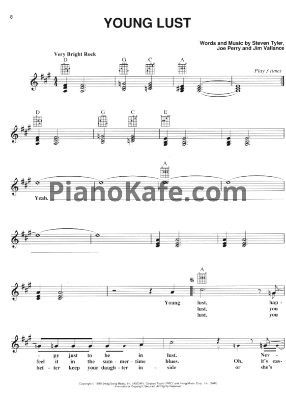 Ноты Aerosmith - Pump (Songbook) - PianoKafe.com