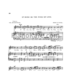 Ноты Генри Пёрселл - If music be the food of love (Z 379) - предпросмотр