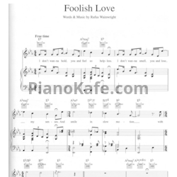 Ноты Rufus Wainwright - Foolish love - предпросмотр