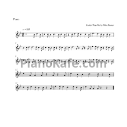 Ноты Mike Posner - Cooler than me - предпросмотр