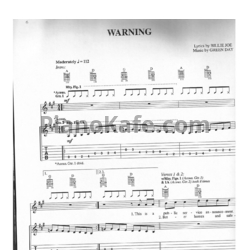 Ноты Green Day - Warning (Книга нот) - предпросмотр